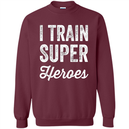 I Train Superheroes T-shirt Maroon