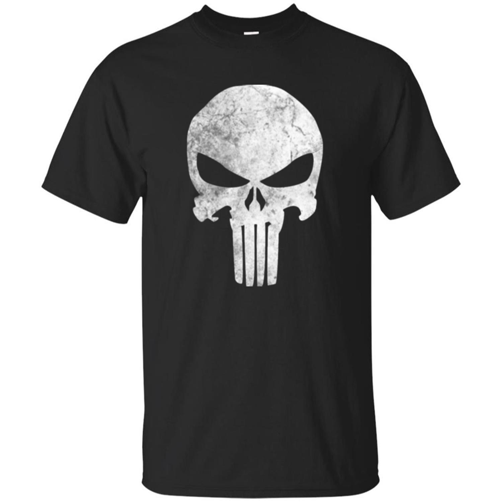 Punisher Skull Grunge T-shirt Black