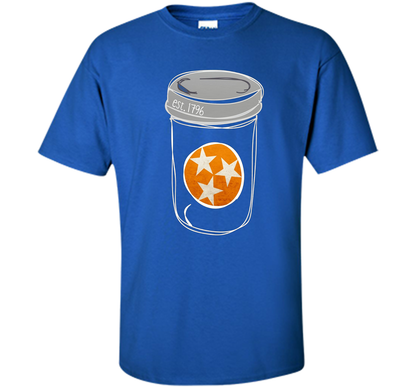 Tennessee Flag Orange and White Mason Jar Tee Shirt Vintage shirt