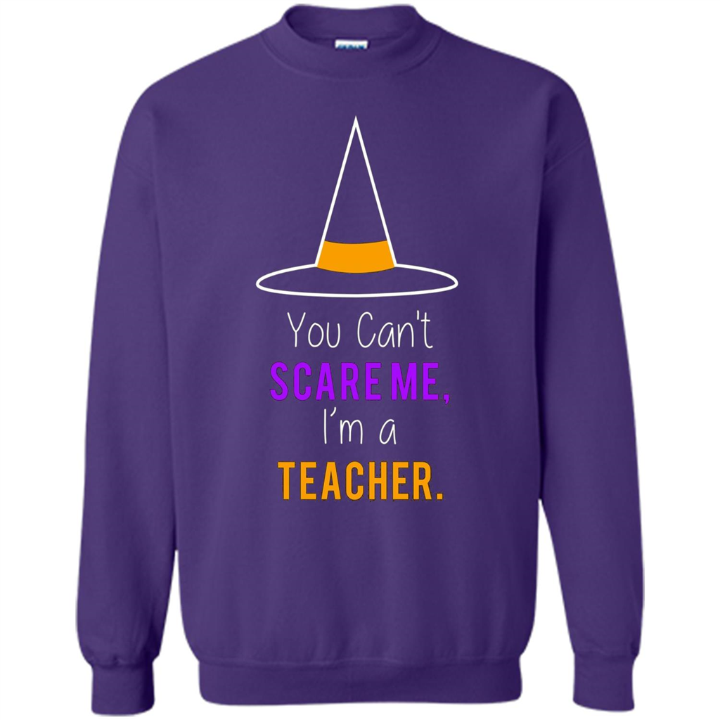 You Can't Scare Me I'm A Teacher T-shirt Funny Halloween T-Shirt Purple