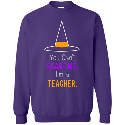 You Can't Scare Me I'm A Teacher T-shirt Funny Halloween T-Shirt Purple