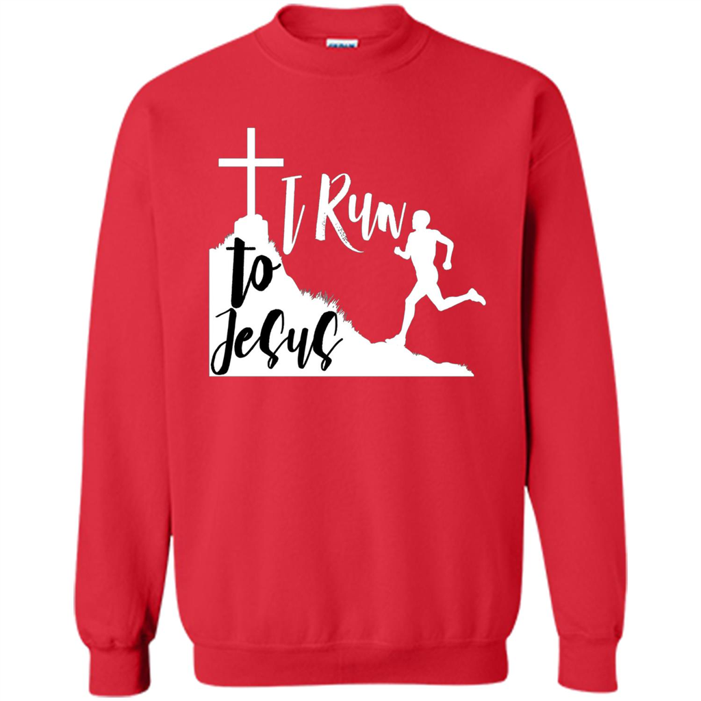 Christian T-shirt I Run To Jesus Red