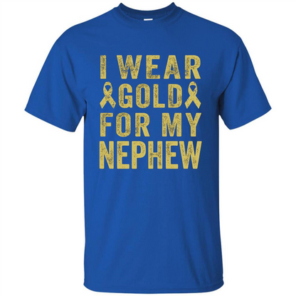 I Wear Gold For My Nephew T-shirt Royal