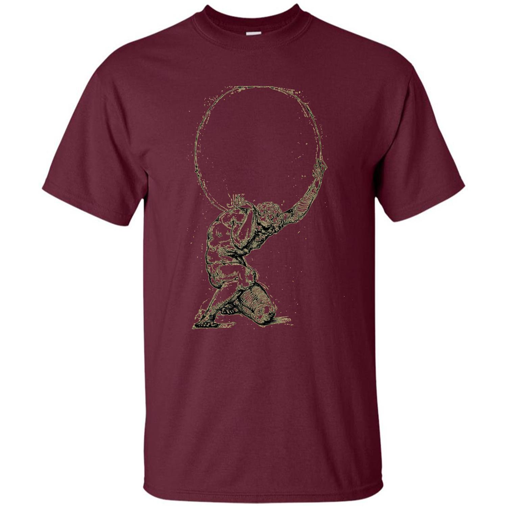 Atlas Greek Mythology Greece T-Shirt Maroon
