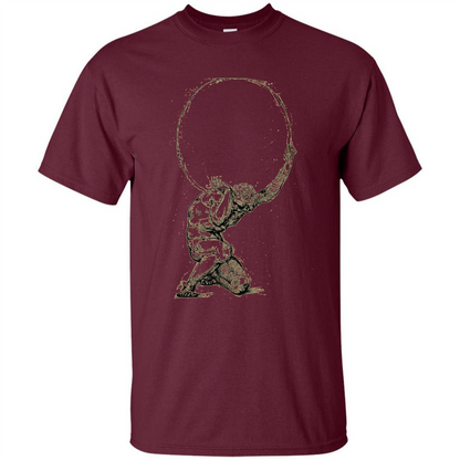 Atlas Greek Mythology Greece T-Shirt Maroon