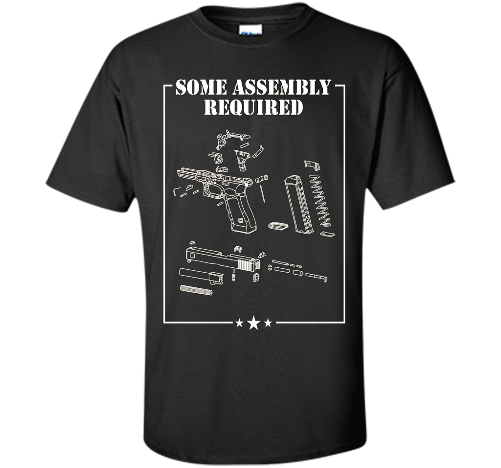 SOME ASSEMBLY REQUIRED SHOOTING RANGE T SHIRT shirt Black