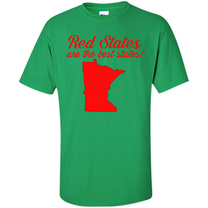 Minnesota T-Shirt Red States Are The Best States Irish Green