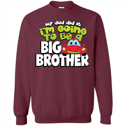 Car Brother T-shirt I'm Going To Be a Big Brother Maroon