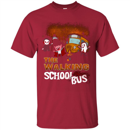 Halloween T-shirt The Walking School Bus T-shirt Cardinal