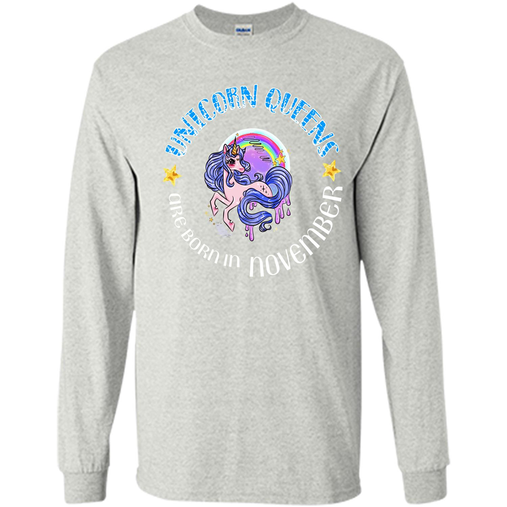 November Unicorn T-shirt Unicorn Queens Are Born November Ash