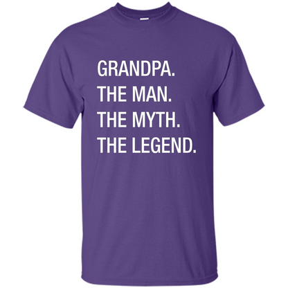 Grandpa The Man The Myth The Legend T-shirt Purple