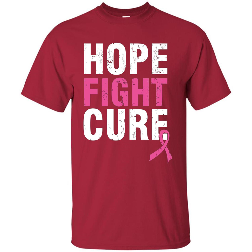 Breast Cancer Awareness T-shirt Hope Fight Cure Cardinal