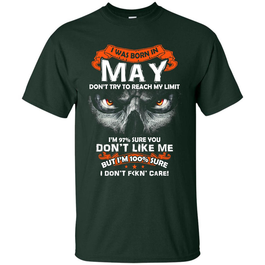 May T-shirt I Was Born In May T-shirt Forest Green