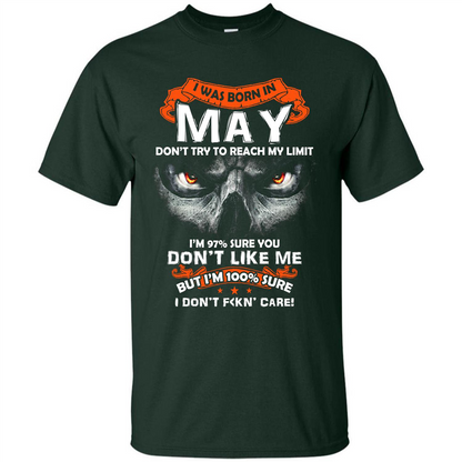 May T-shirt I Was Born In May T-shirt Forest Green