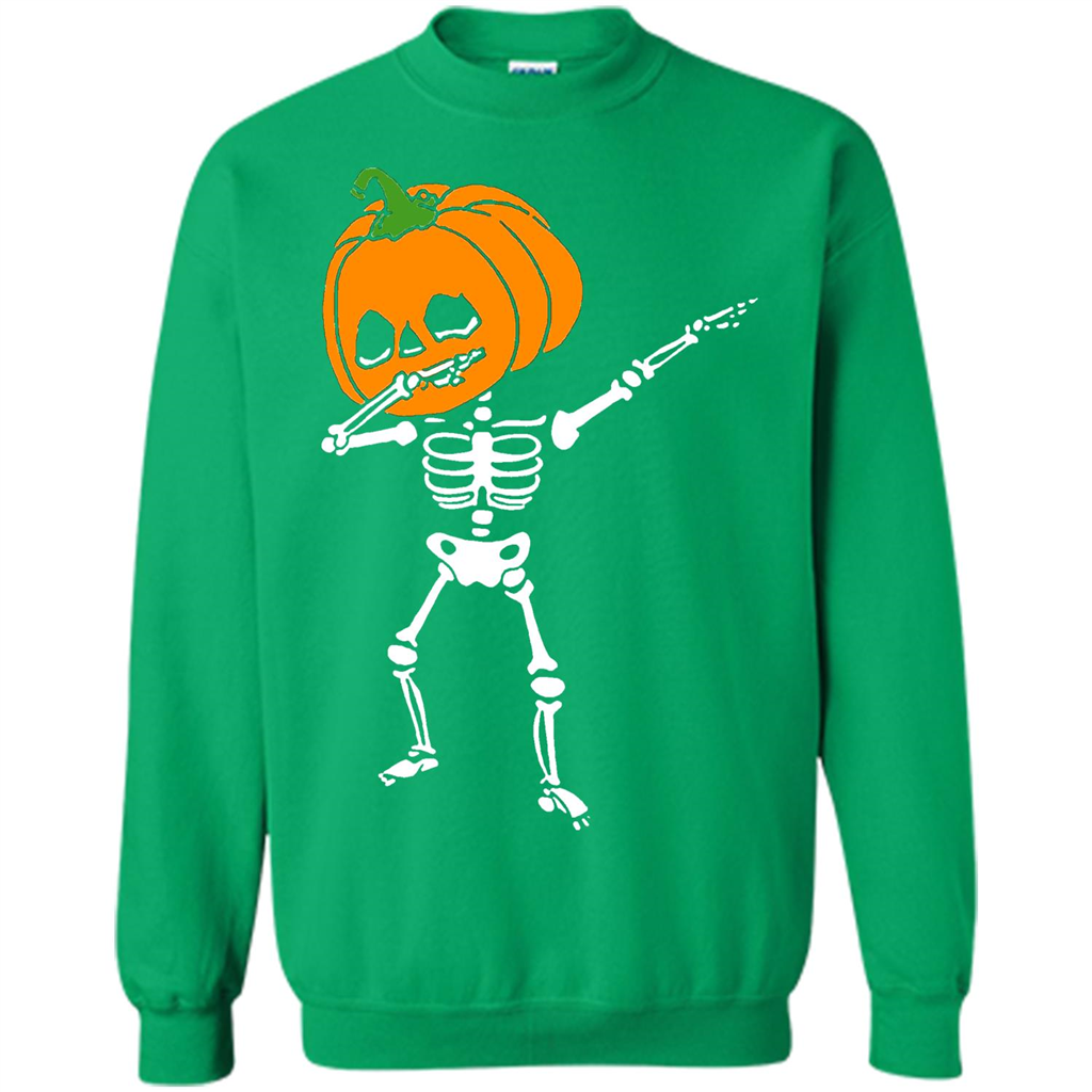 Halloween T-shirt Dabbing Skeleton T-shirt Irish Green