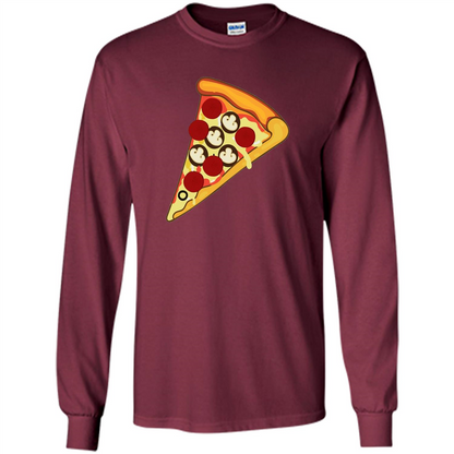 Love Pizza T-shirt More Food Eat Pizza Slice Maroon