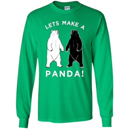 Funny Panda T-shirt Lets Make A Panda T-Shirt Irish Green