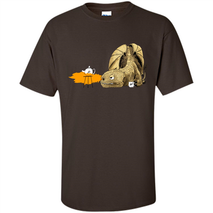 Dragon Making Tea T-Shirt Dark Chocolate