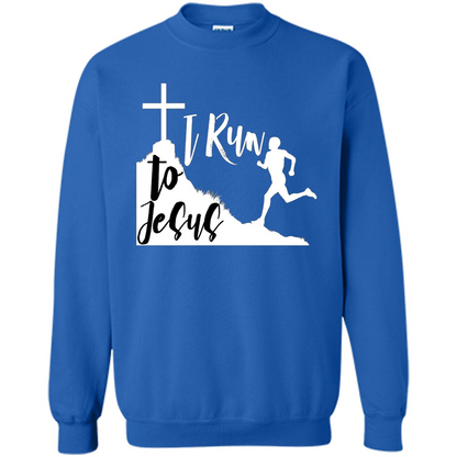Christian T-shirt I Run To Jesus Royal