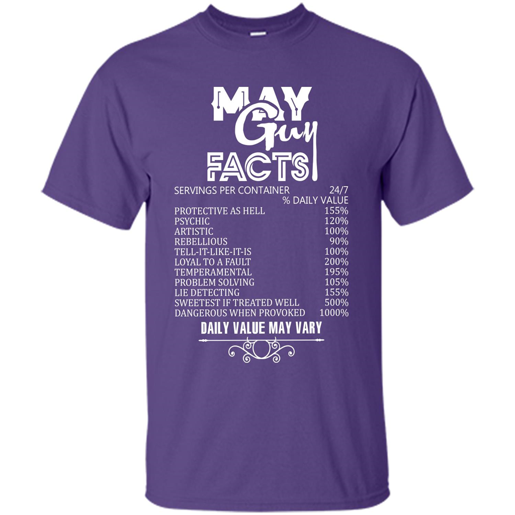 May Guy Facts T-shirt Purple