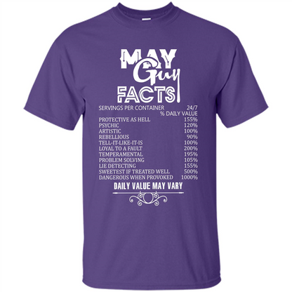 May Guy Facts T-shirt Purple