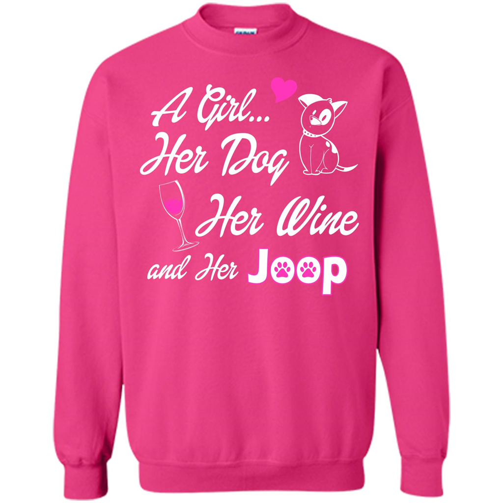 Dog T-shirt A Girl Her Dog Her Wine And Her Joop T-shirt Heliconia