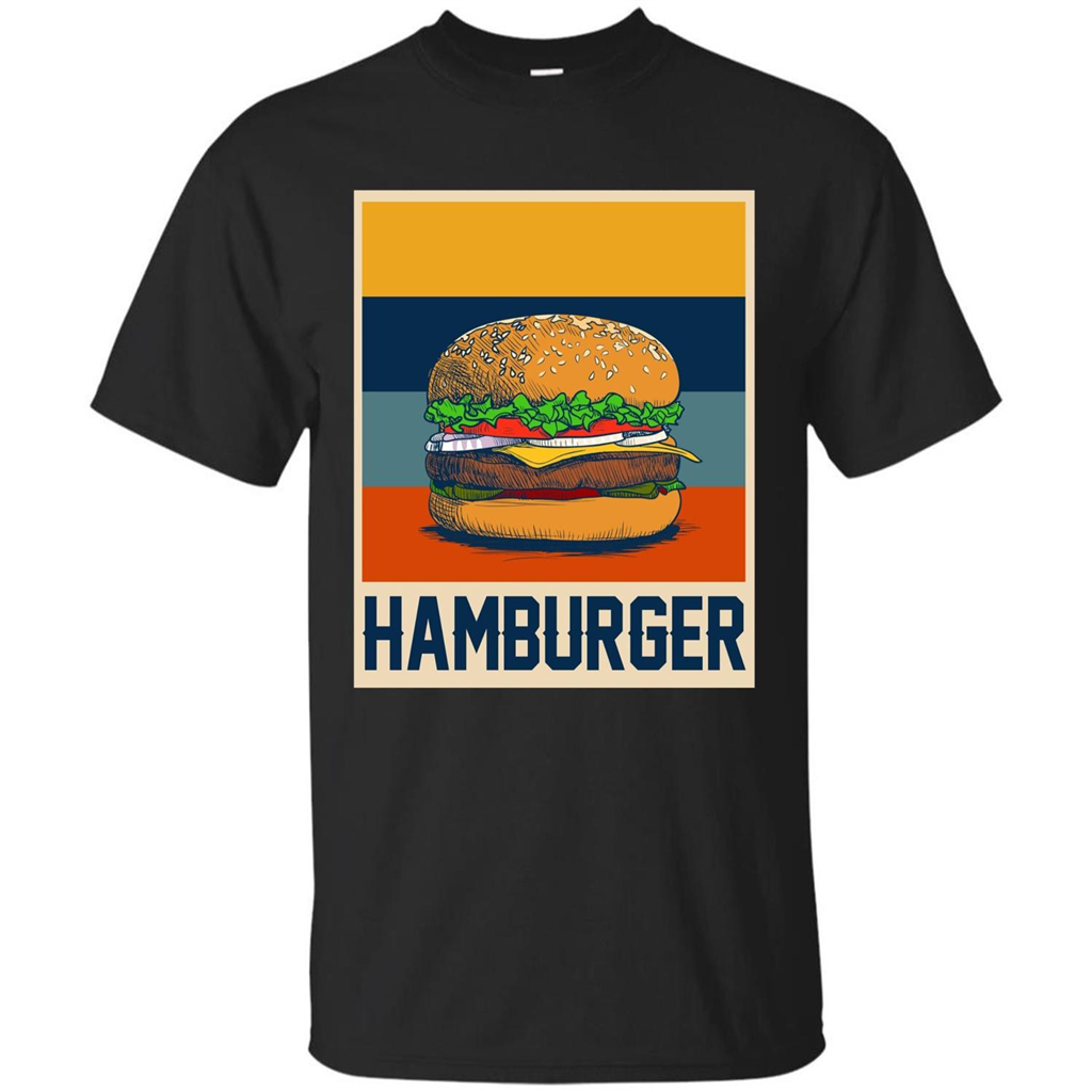 Hamburger T-shirt Vintage Hamburger T-shirt Black