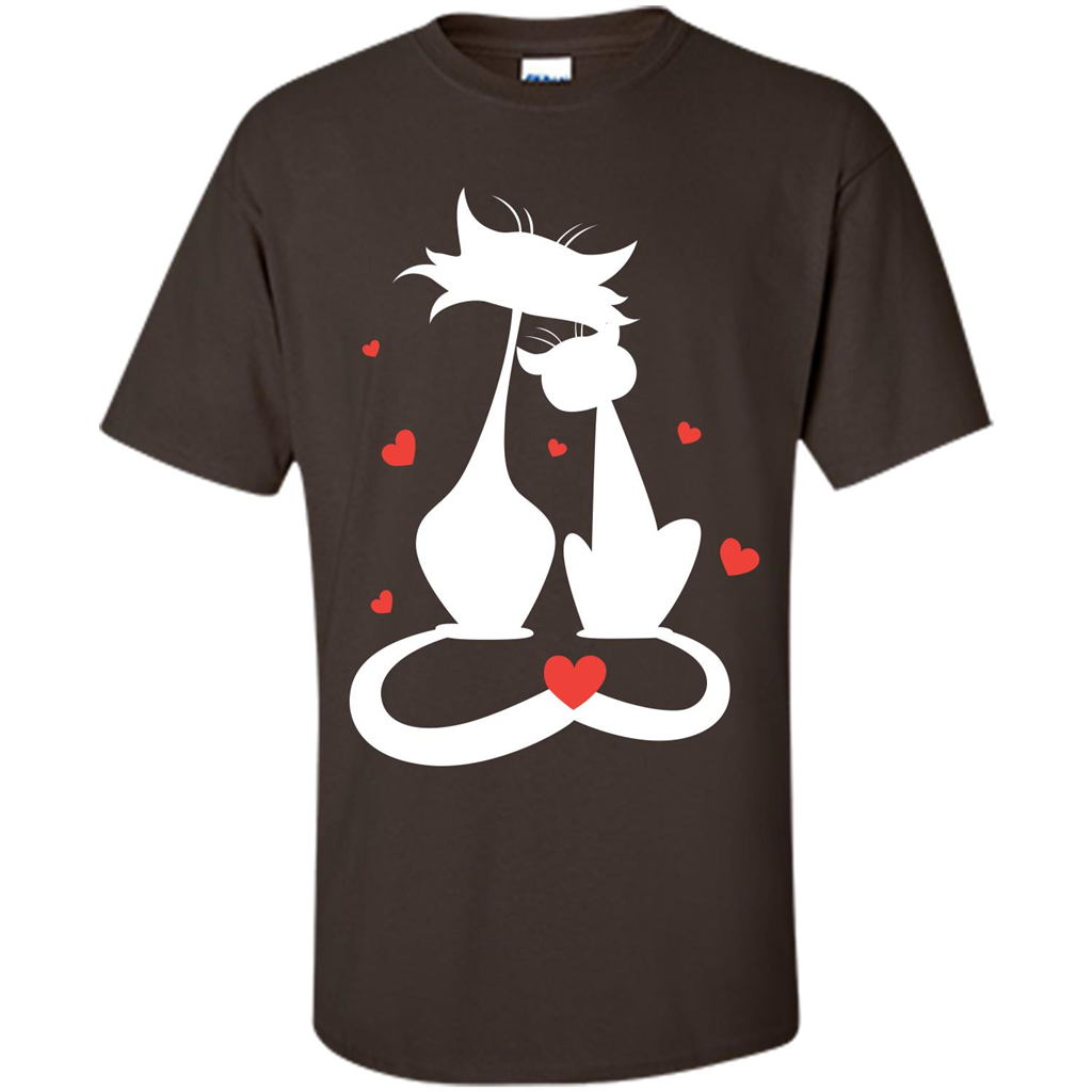 Cat Lover T-shirt Cat Couples Dark Chocolate