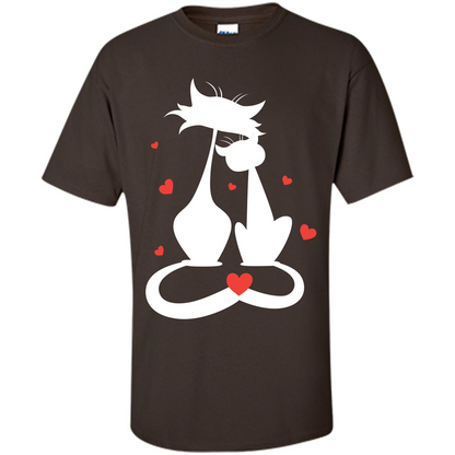 Cat Lover T-shirt Cat Couples Dark Chocolate