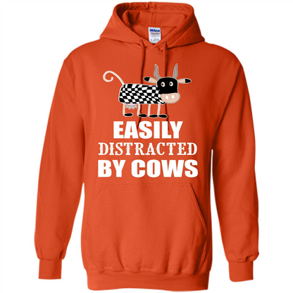 Cow T-shirt Easily Distracted By Cows T-shirt Orange
