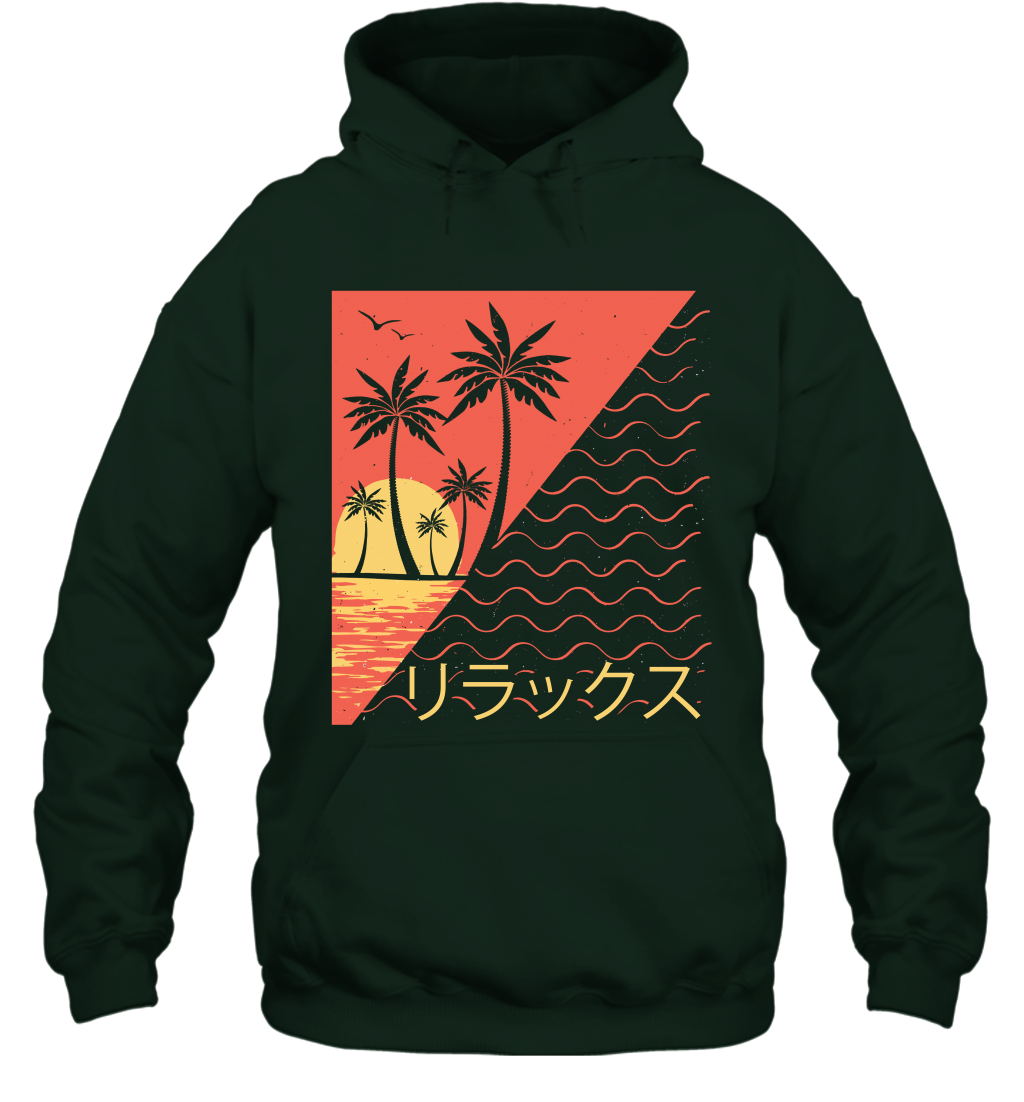 Japan Poster Like Sunset Wave Cool Vibe Shirt Hoodie Hoodie Forest