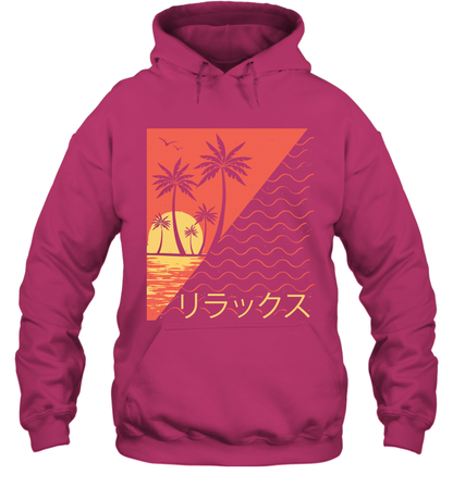 Japan Poster Like Sunset Wave Cool Vibe Shirt Hoodie Hoodie Heliconia