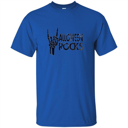 Halloween Rocks Skeleton T-shirt Royal