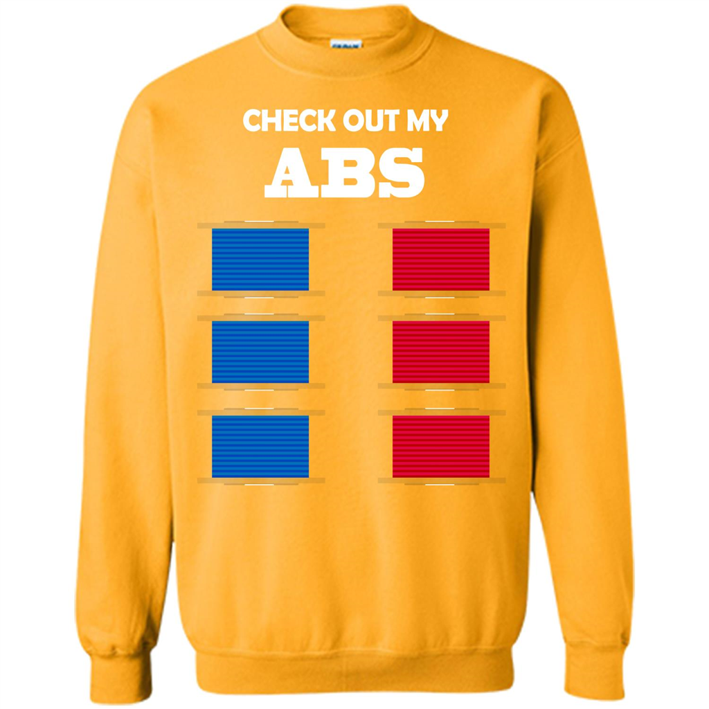Funny Engineer T-shirt Check Out My Abs Gold