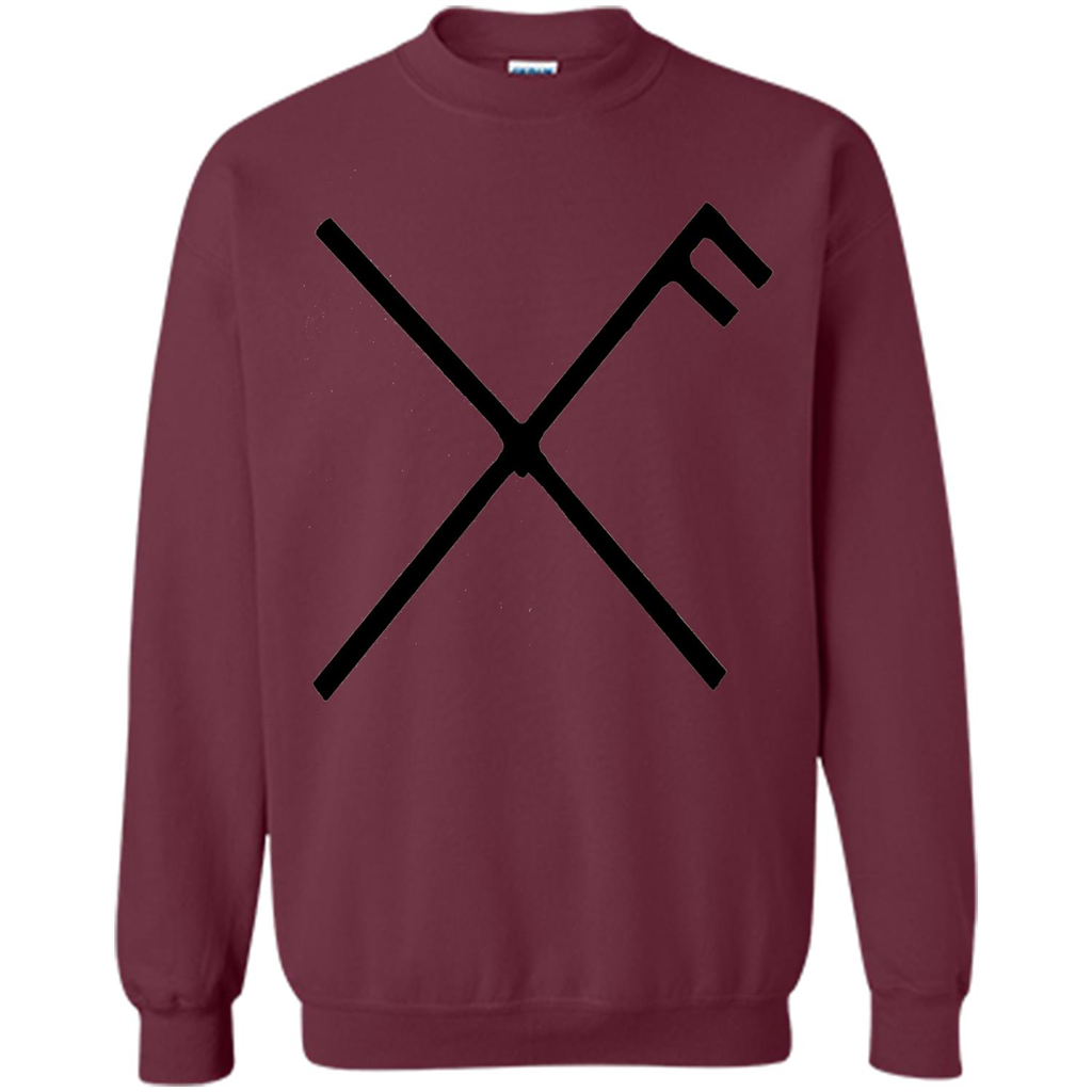 Gibu Auja T-Shirt Norse Viking Good Luck Symbol Odin Thor Maroon