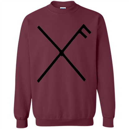 Gibu Auja T-Shirt Norse Viking Good Luck Symbol Odin Thor Maroon