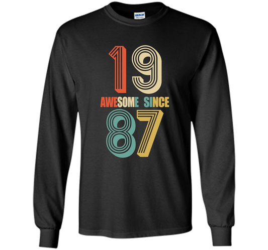 Awesome Since 1987 T-shirt 30 yrs old Bday 30th Birthday Tee T-shirt Royal