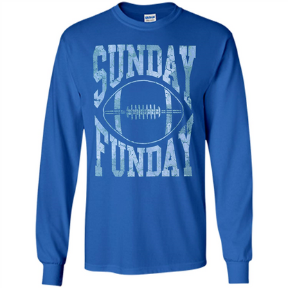Football T-shirt Sunday Funday Football SeasonT-Shirt Royal