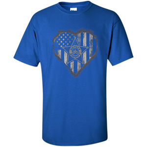 Heart Deputy Sheriff Wife Police T-shirt