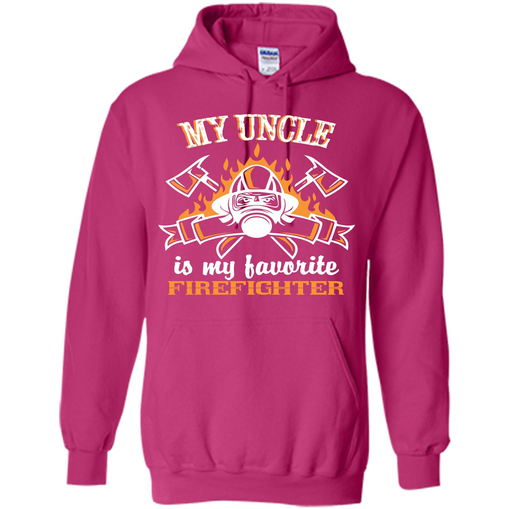 Firefighter Uncle T-shirt My Uncle Is My Favorite Firefighter Heliconia
