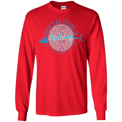 Fishing T-shirt No Crying Fishing Red