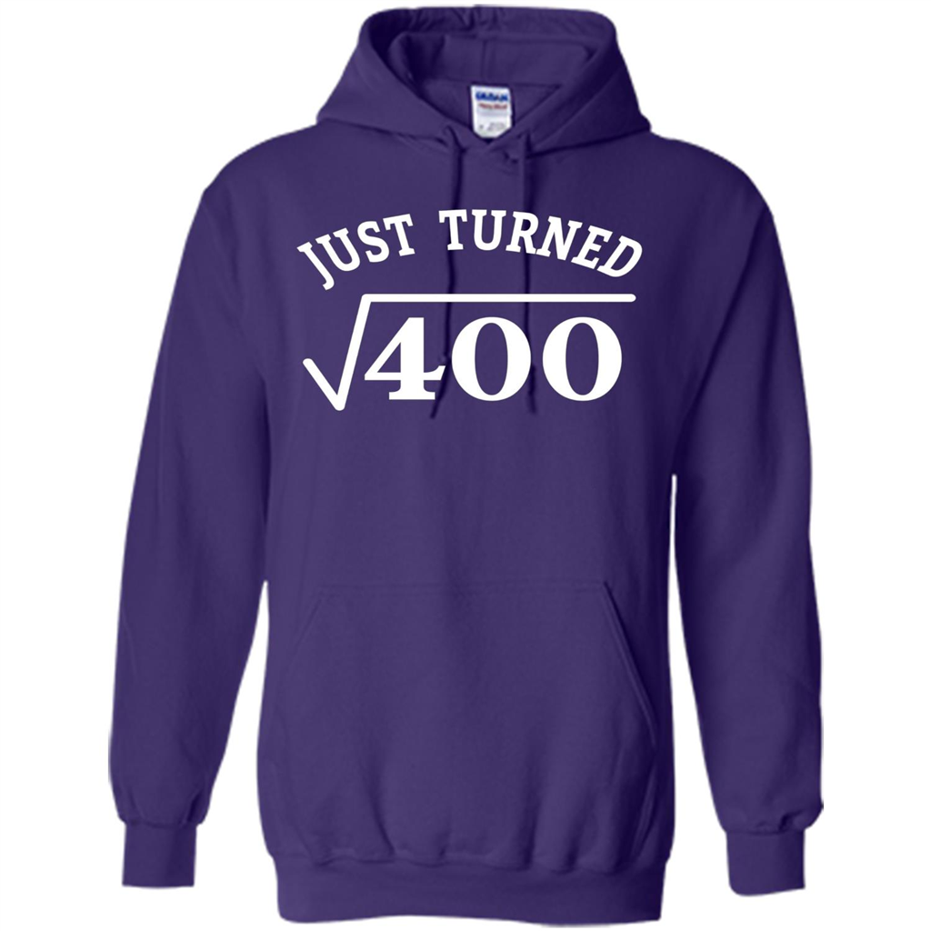 Birthday Gift T-shirt 20 Years Old Just Turn Square Root 400 T-shirt Purple
