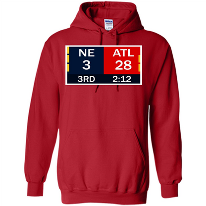 NE 3 ATL 28 Final T-shirt 2 Sides 1 Game Red