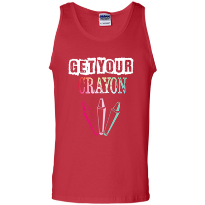 Teacher Lover T-shirt Get Your Crayon Red