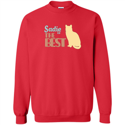 Cat Lover T-shirt, Sadie Is The Best T-shirt Red