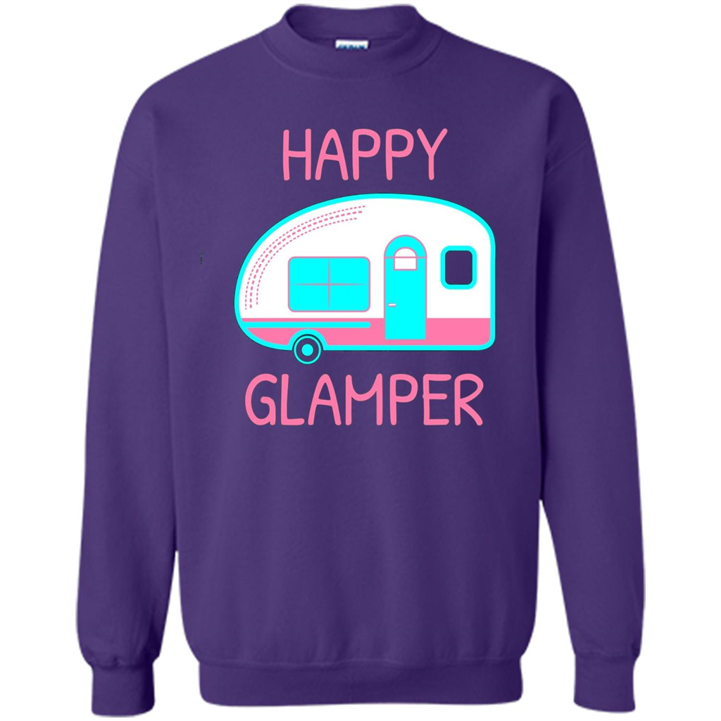 Happy Glamper - Glamping Camping Gift Idea T-Shirt Orange