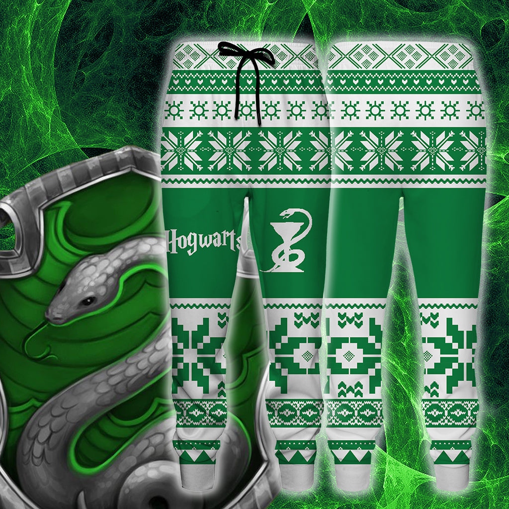 The Slytherin Snake Harry Potter Ugly Christmas Jogging Pants