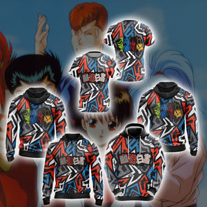 Yu Yu Hakusho Characters Unisex Zip Up Hoodie