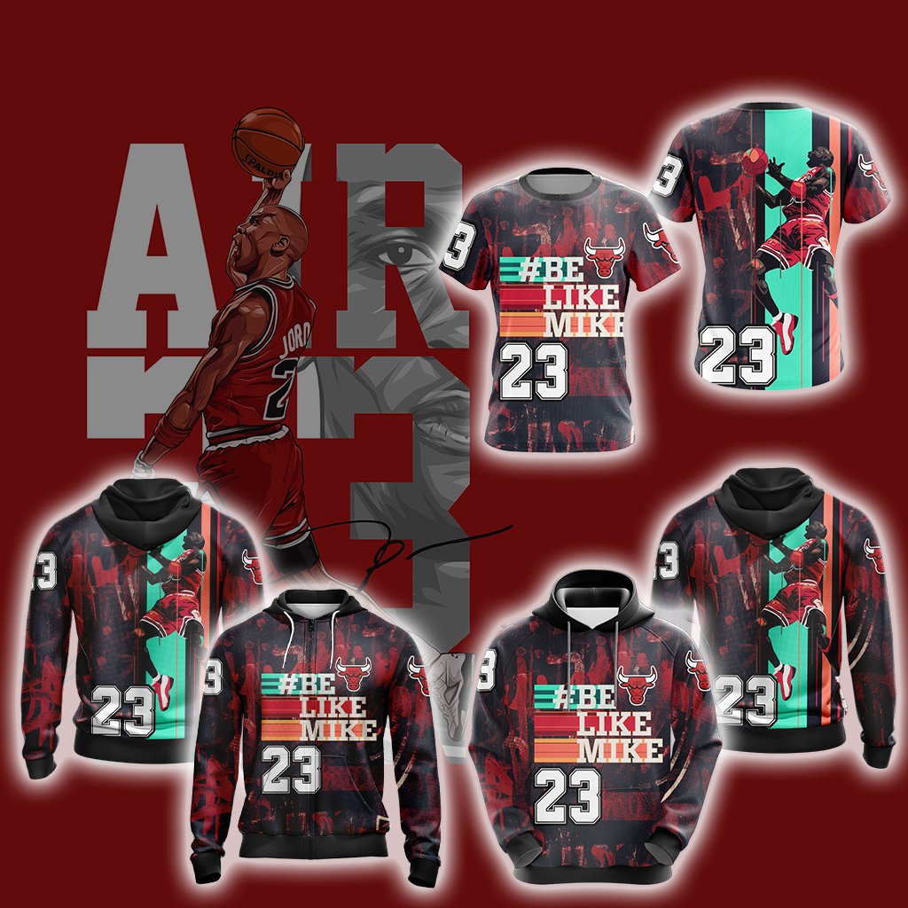Hash Tag Be Like Mike 23 Unisex Zip Up Hoodie