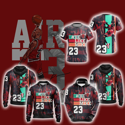 Hash Tag Be Like Mike 23 Unisex Zip Up Hoodie